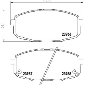Σετ τακάκια, δισκόφρενα HELLA PAGID 8DB355010-611