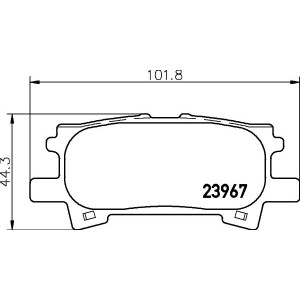 Σετ τακάκια, δισκόφρενα HELLA PAGID 8DB355010-621