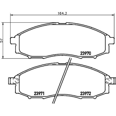 Brake Pad Set, disc brake HELLA PAGID 8DB355010-671