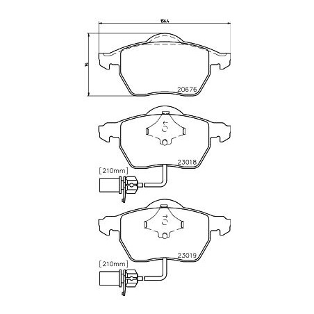 Brake Pad Set, disc brake HELLA PAGID 8DB355010-731