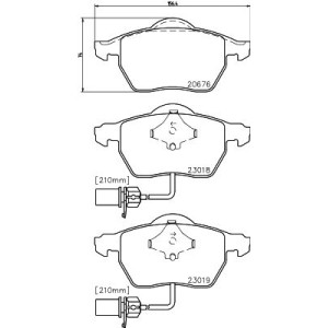 Brake Pad Set, disc brake HELLA PAGID 8DB355010-731