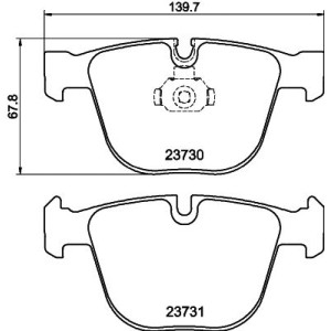Σετ τακάκια, δισκόφρενα HELLA PAGID 8DB355010-751