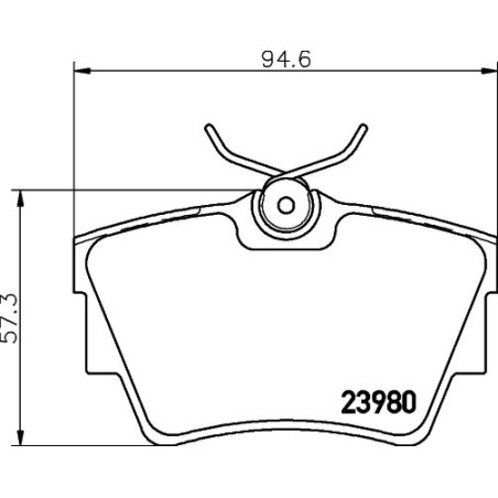 Brake Pad Set, disc brake HELLA PAGID 8DB355010-761