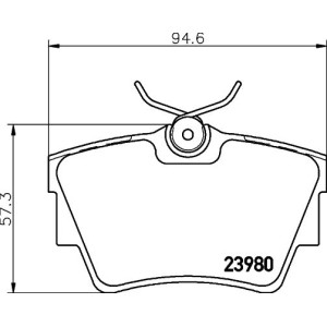 Brake Pad Set, disc brake HELLA PAGID 8DB355010-761