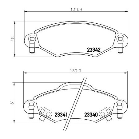 Σετ τακάκια, δισκόφρενα HELLA PAGID 8DB355010-791