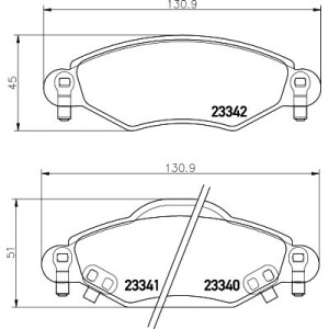 Σετ τακάκια, δισκόφρενα HELLA PAGID 8DB355010-791