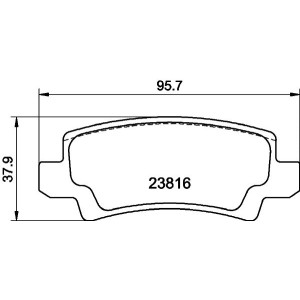 Brake Pad Set, disc brake HELLA PAGID 8DB355010-841