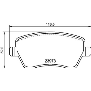 Brake Pad Set, disc brake HELLA PAGID 8DB355010-851