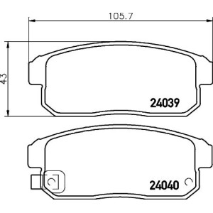 Brake Pad Set, disc brake HELLA PAGID 8DB355010-891