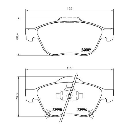 Σετ τακάκια, δισκόφρενα HELLA PAGID 8DB355011-041