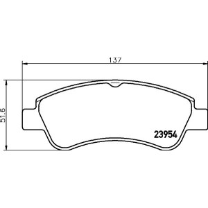 Brake Pad Set, disc brake HELLA PAGID 8DB355011-071