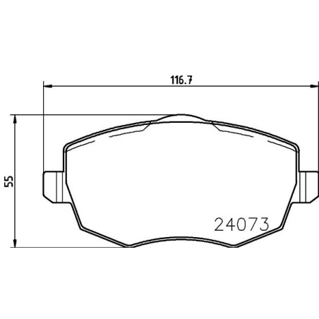 Σετ τακάκια, δισκόφρενα HELLA PAGID 8DB355011-231