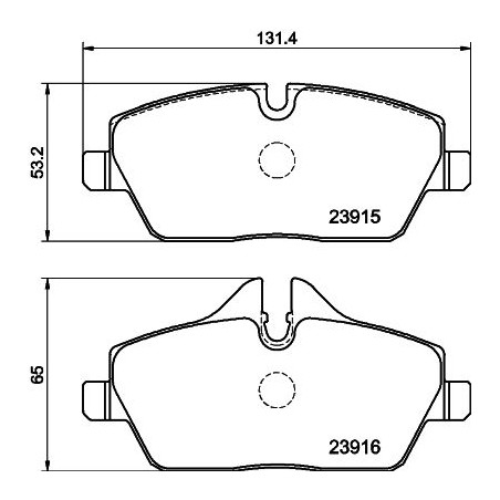 Brake Pad Set, disc brake HELLA PAGID 8DB355011-261