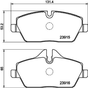 Σετ τακάκια, δισκόφρενα HELLA PAGID 8DB355011-261