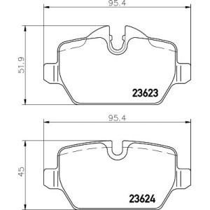 Σετ τακάκια, δισκόφρενα HELLA PAGID 8DB355011-271