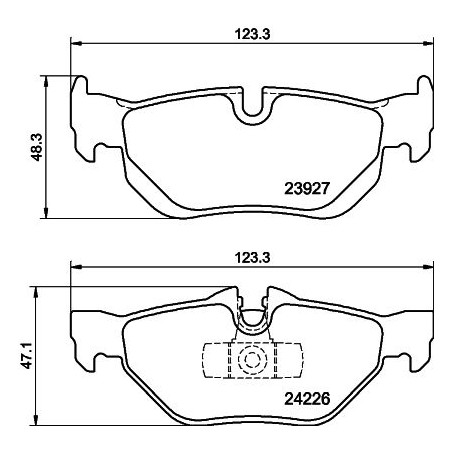 Brake Pad Set, disc brake HELLA PAGID 8DB355011-301