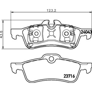 Σετ τακάκια, δισκόφρενα HELLA PAGID 8DB355011-351