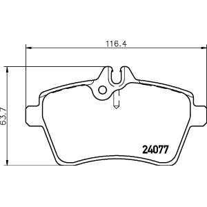 Σετ τακάκια, δισκόφρενα HELLA PAGID 8DB355011-371