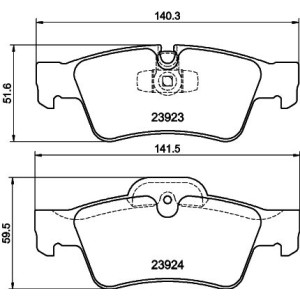 Σετ τακάκια, δισκόφρενα HELLA PAGID 8DB355011-421