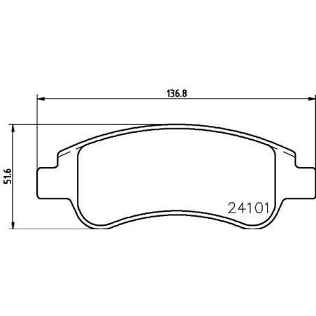 Brake Pad Set, disc brake HELLA PAGID 8DB355011-521