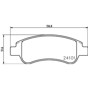 Σετ τακάκια, δισκόφρενα HELLA PAGID 8DB355011-521