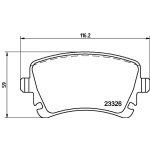 Σετ τακάκια, δισκόφρενα HELLA PAGID 8DB355011-531