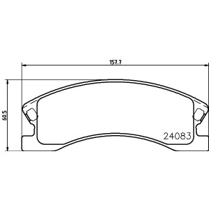 Brake Pad Set, disc brake HELLA PAGID 8DB355011-541