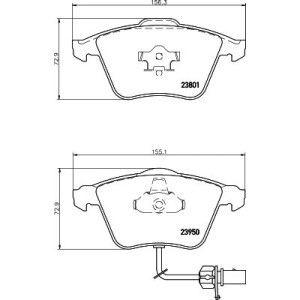 Brake Pad Set, disc brake HELLA PAGID 8DB355011-711