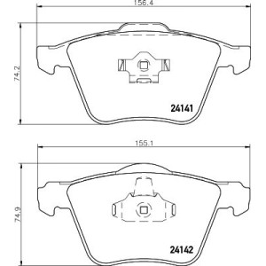 Σετ τακάκια, δισκόφρενα HELLA PAGID 8DB355011-721