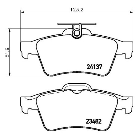 Σετ τακάκια, δισκόφρενα HELLA PAGID 8DB355011-731