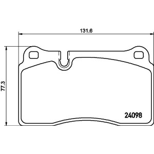 Brake Pad Set, disc brake HELLA PAGID 8DB355011-851