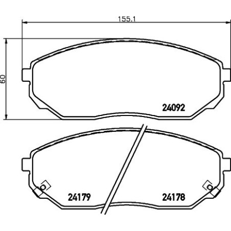 Σετ τακάκια, δισκόφρενα HELLA PAGID 8DB355011-931