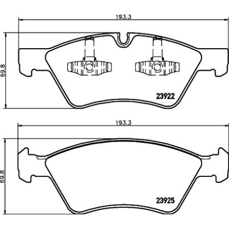 Σετ τακάκια, δισκόφρενα HELLA PAGID 8DB355012-011