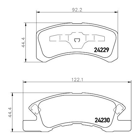 Σετ τακάκια, δισκόφρενα HELLA PAGID 8DB355012-051