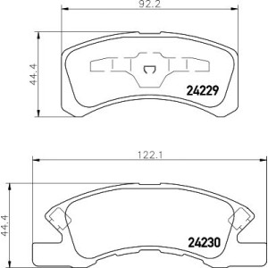 Brake Pad Set, disc brake HELLA PAGID 8DB355012-051