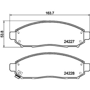 Brake Pad Set, disc brake HELLA PAGID 8DB355012-071