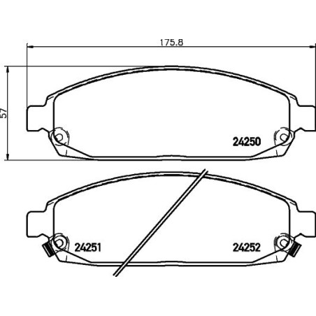 Σετ τακάκια, δισκόφρενα HELLA PAGID 8DB355012-101