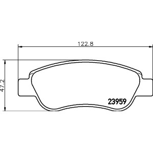 Σετ τακάκια, δισκόφρενα HELLA PAGID 8DB355012-141