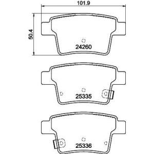 Brake Pad Set, disc brake HELLA PAGID 8DB355012-171