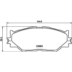 Σετ τακάκια, δισκόφρενα HELLA PAGID 8DB355012-241