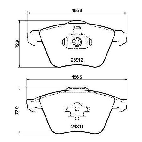 Brake Pad Set, disc brake HELLA PAGID 8DB355012-281