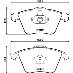 Σετ τακάκια, δισκόφρενα HELLA PAGID 8DB355012-281