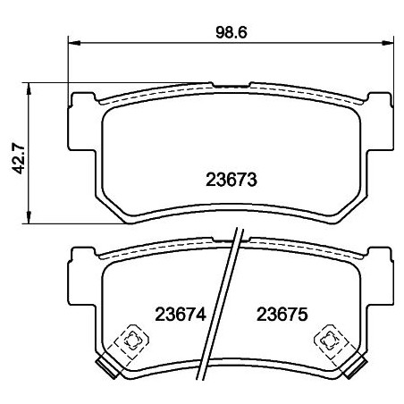 Brake Pad Set, disc brake HELLA PAGID 8DB355012-501