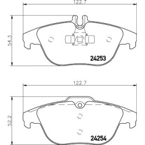 Σετ τακάκια, δισκόφρενα HELLA PAGID 8DB355012-741