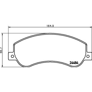 Σετ τακάκια, δισκόφρενα HELLA PAGID 8DB355012-761