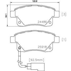 Σετ τακάκια, δισκόφρενα HELLA PAGID 8DB355012-781