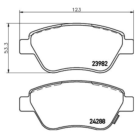 Σετ τακάκια, δισκόφρενα HELLA PAGID 8DB355012-831