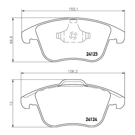 Σετ τακάκια, δισκόφρενα HELLA PAGID 8DB355012-891