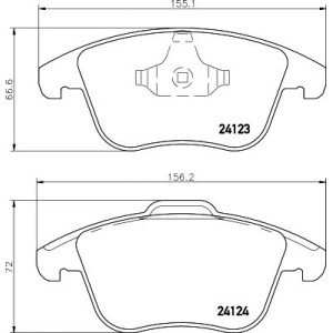 Brake Pad Set, disc brake HELLA PAGID 8DB355012-891