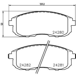 Σετ τακάκια, δισκόφρενα HELLA PAGID 8DB355012-901